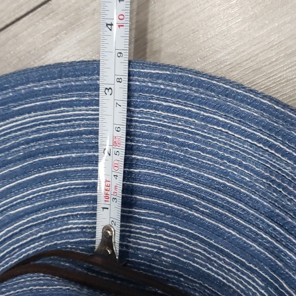 3/$45 Wanderlust Breeze Straw Hat with faux suede chin strap - Picture 5 of 5